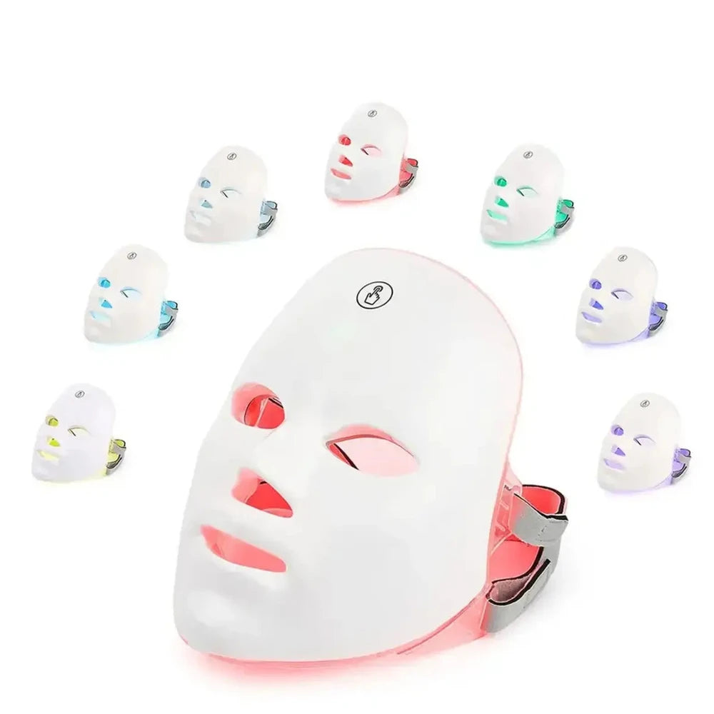 7 Color LED Red Light Therapy Face Mask