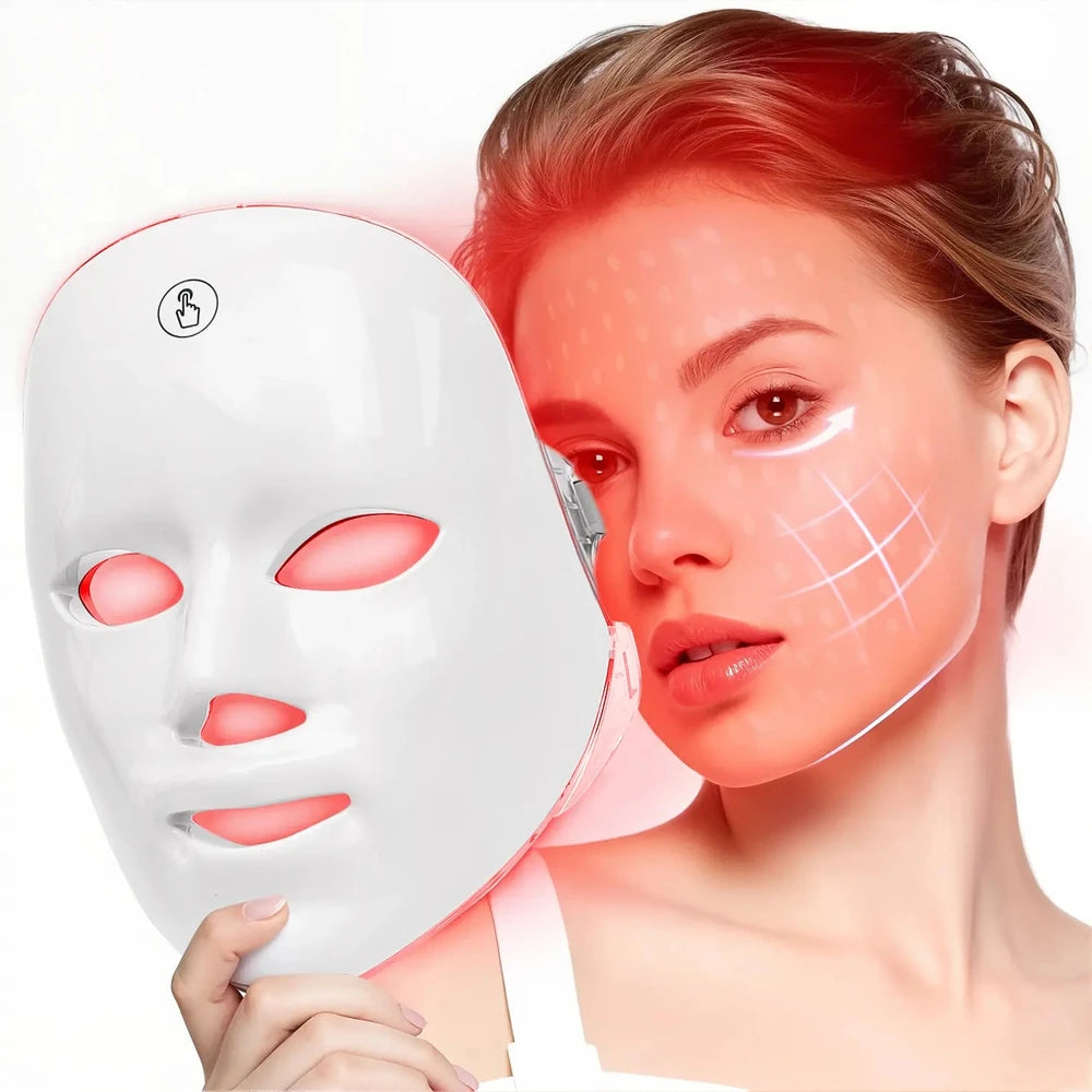 7 Color LED Red Light Therapy Face Mask