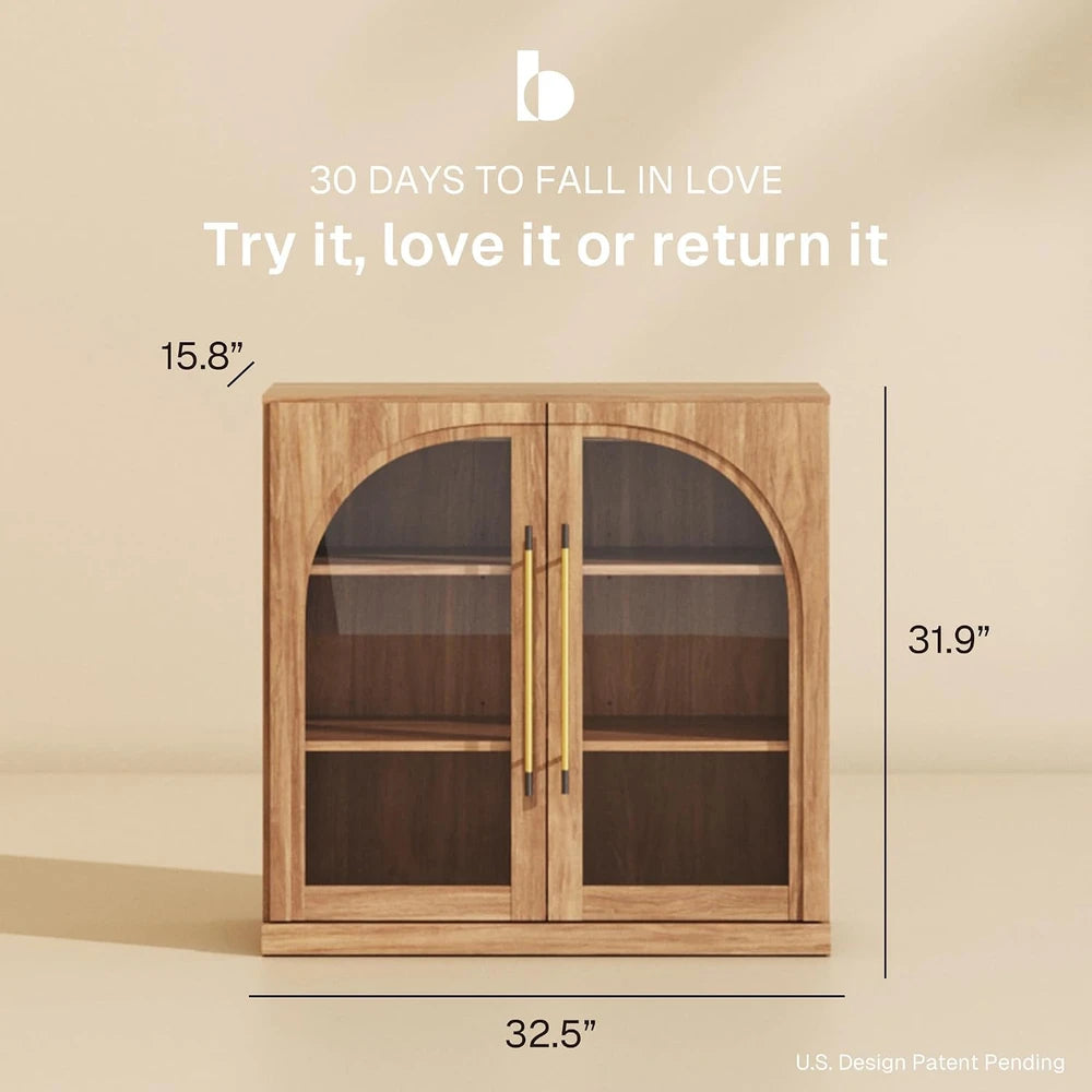 BELLEZE Modular Arched Glass Sideboard