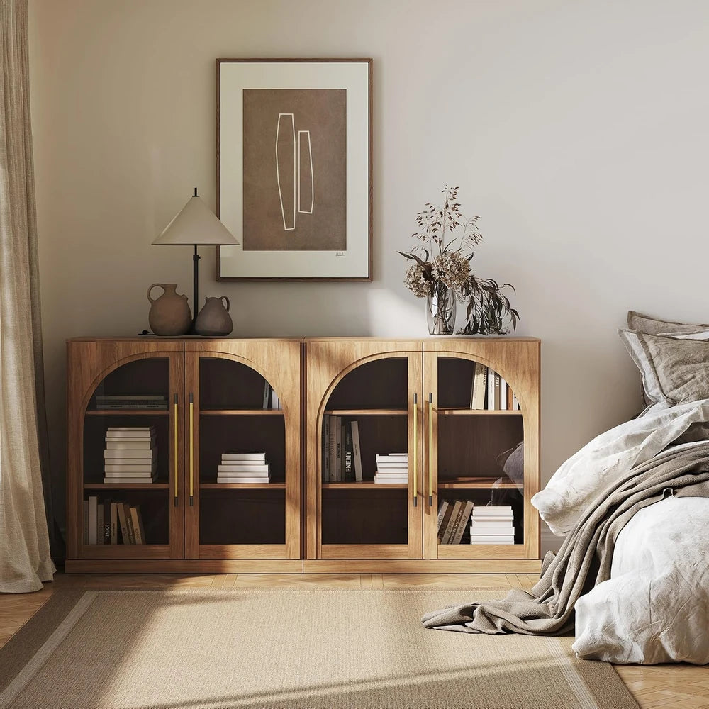 BELLEZE Modular Arched Glass Sideboard