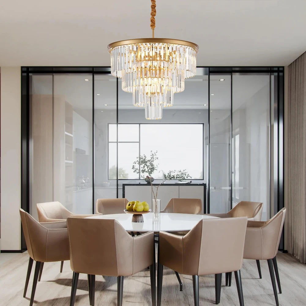 Modern Gold Crystal Chandelier