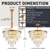 Modern Gold Crystal Chandelier