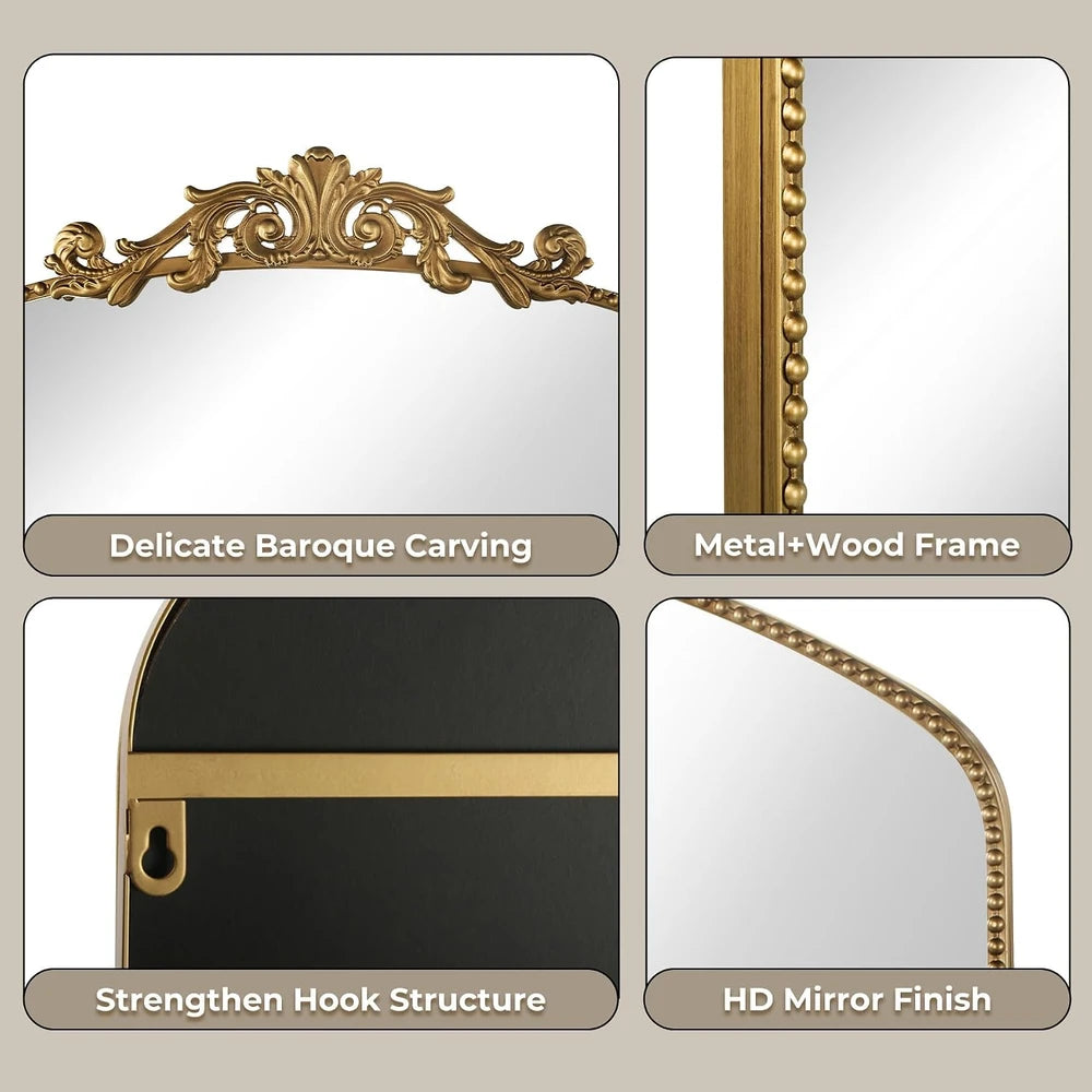 Vintage Gold Baroque Wall Mirror