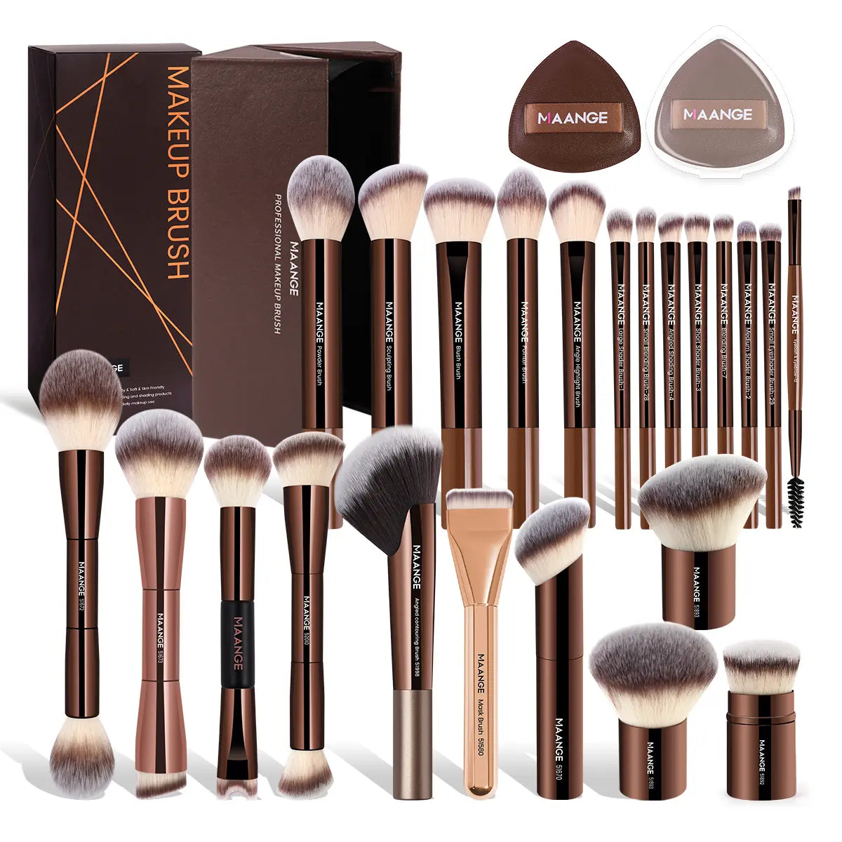 MAANGE Makeup Brushes Set 1 Set Multifunctional Makeup Brushes for Powder Liquid Cream Makeup Tools for Women Cosmetics Brushes Set Makeup Kits Makeup Brushes Set Makeup Tools Cosmetics Kits Concealer Brush,#Dealsforyoudays#Backtoschool#Sohochic