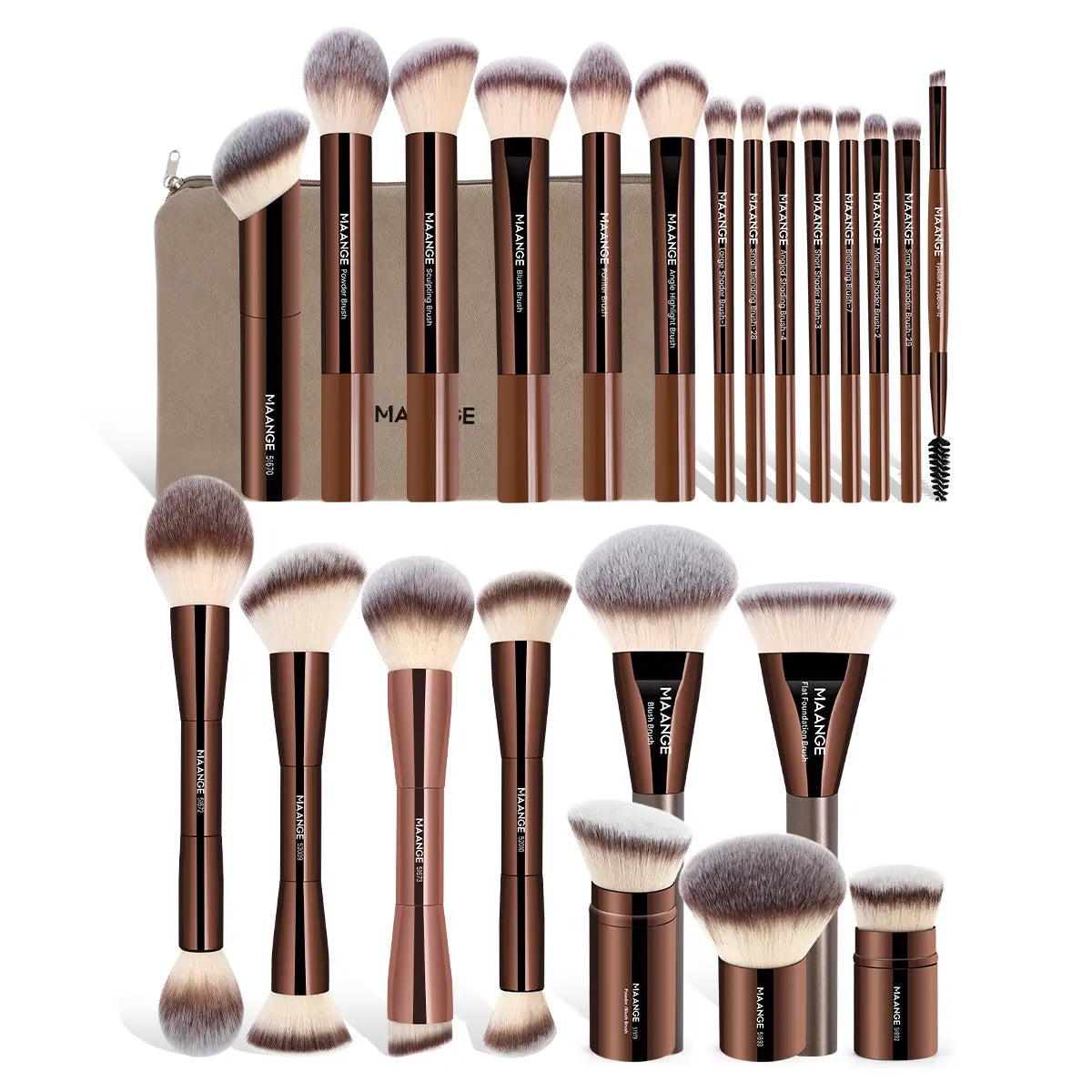 MAANGE Makeup Brushes Set 1 Set Multifunctional Makeup Brushes for Powder Liquid Cream Makeup Tools for Women Cosmetics Brushes Set Makeup Kits Makeup Brushes Set Makeup Tools Cosmetics Kits Concealer Brush,#Dealsforyoudays#Backtoschool#Sohochic