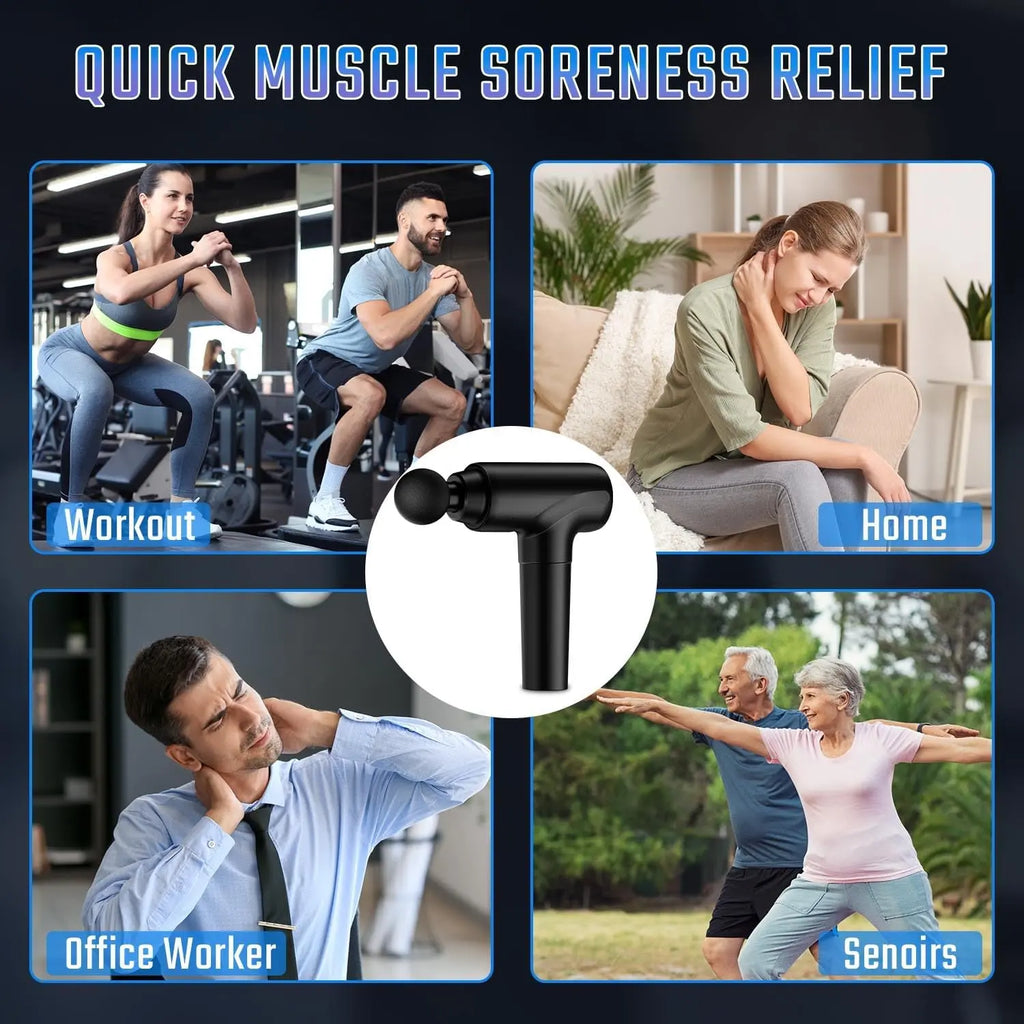 Cotsoco Muscle Massage Gun, Deep Tissue Back Massager with LED Display, 20 Speeds Portable Electric Massage Device Comfort, Gift for Women & Men