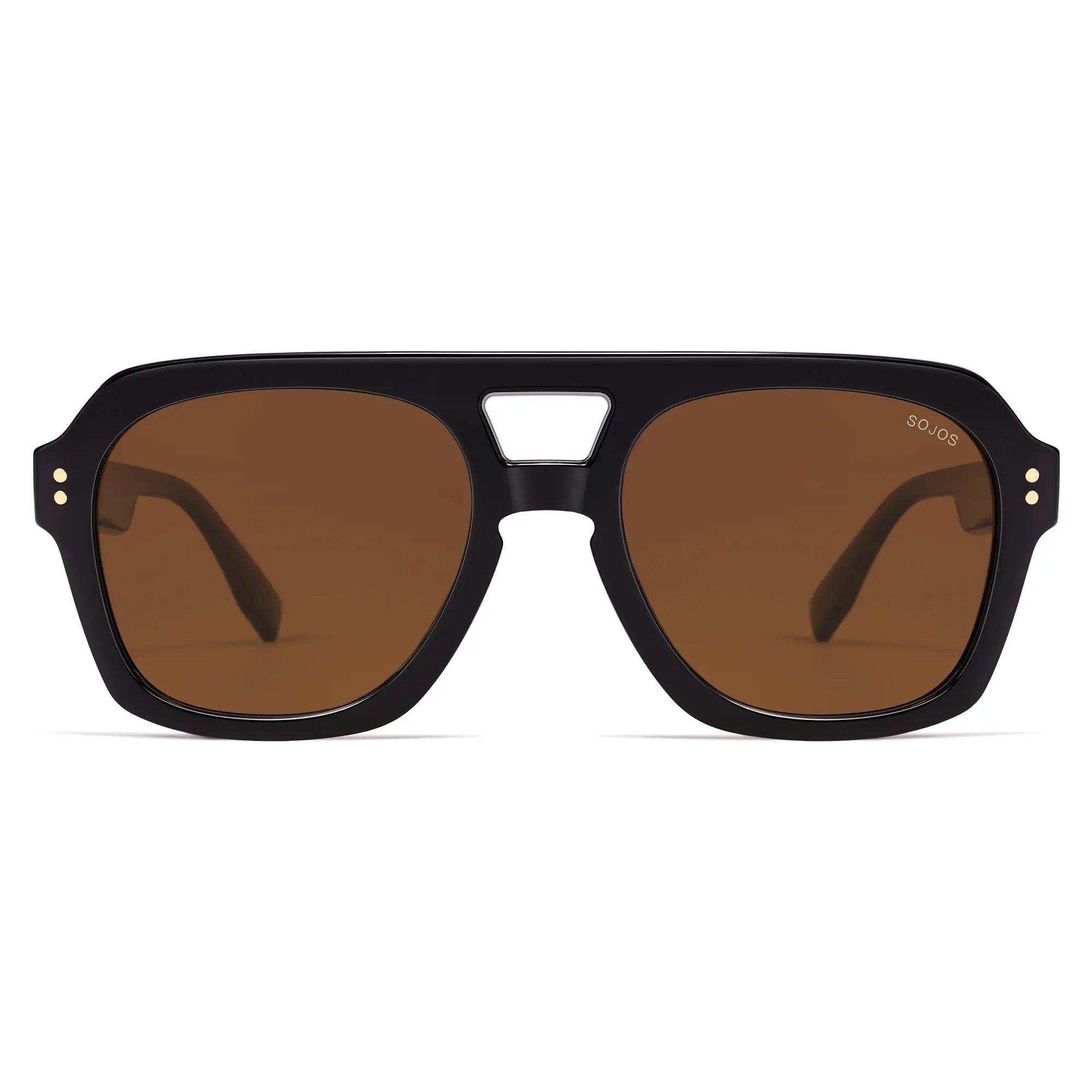SOJOS Retro Thick Polarized Aviator Sunglasses for Women Bold Square Pilot Shades