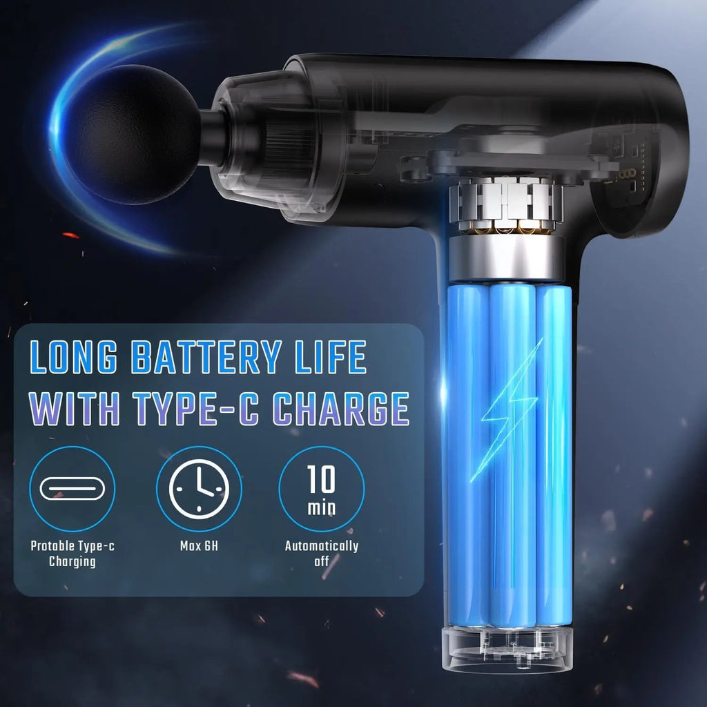 Cotsoco Muscle Massage Gun, Deep Tissue Back Massager with LED Display, 20 Speeds Portable Electric Massage Device Comfort, Gift for Women & Men