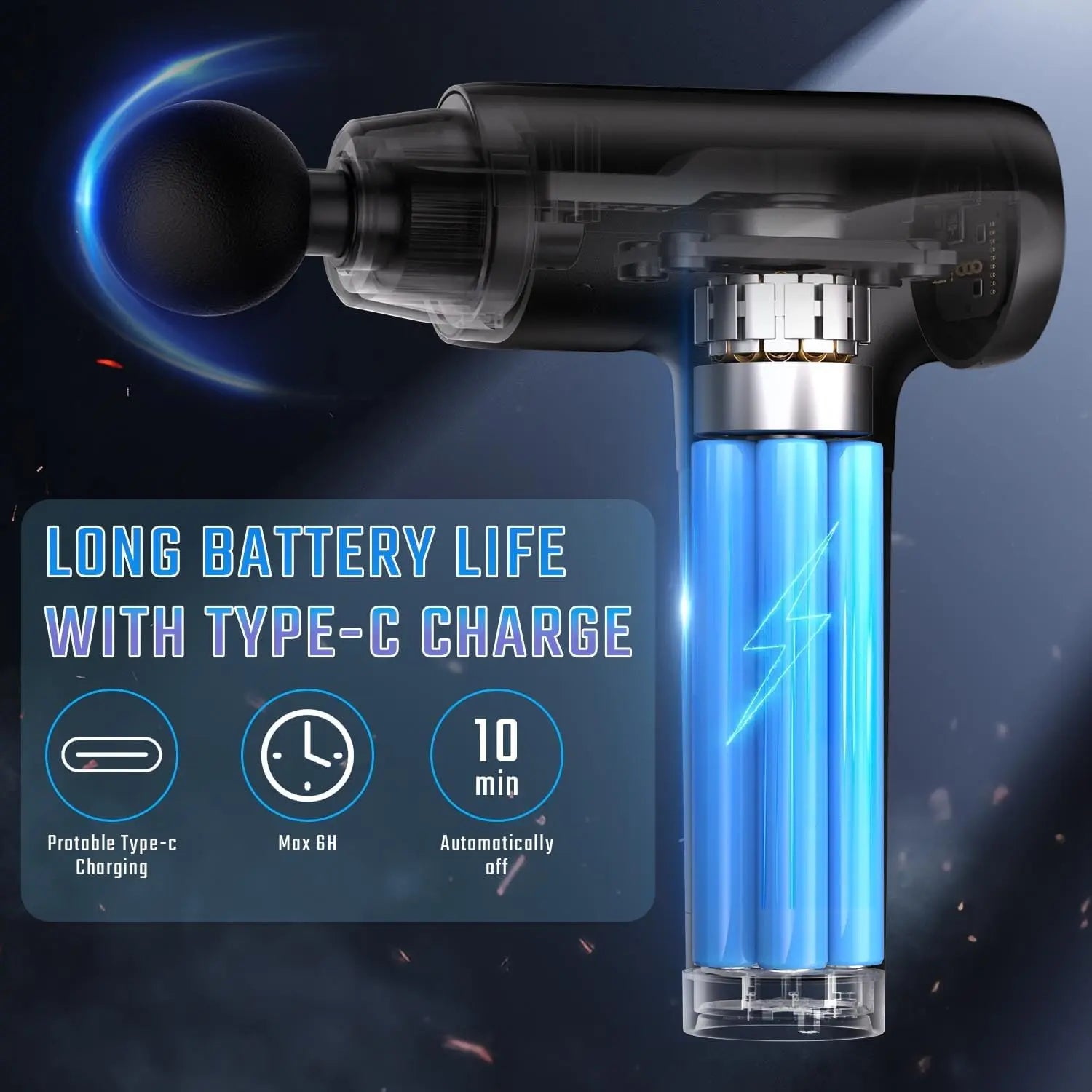 Cotsoco Muscle Massage Gun, Deep Tissue Back Massager with LED Display, 20 Speeds Portable Electric Massage Device Comfort, Gift for Women & Men