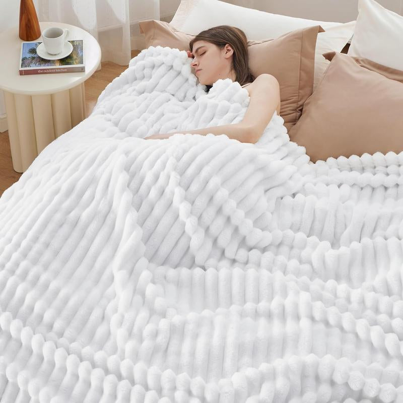 【Backtoschool】Bedsure Luxury Corduroy Fleece Sleep Blanket- Ultra Soft, Warm, Cozy Extra Soft Baby Blanket for Sofa, Bed, Nursery Ideal Seasonal Gift Solid Yellow Color, Lightweight Comforter, House Decor, Bedroom Items, Nursery Room