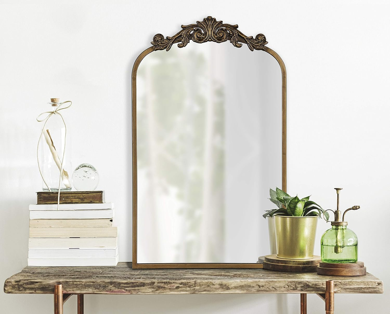 Arendahl Traditional Arch Mirror, 19 X 31 , Gold, Baroque Inspired Wall Decor