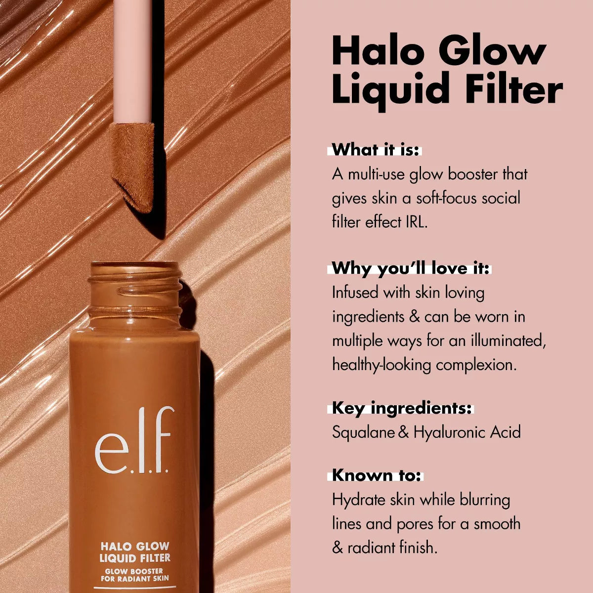 E.L.F. Halo Glow Liquid Filter Highlighter - 1.06 Fl Oz