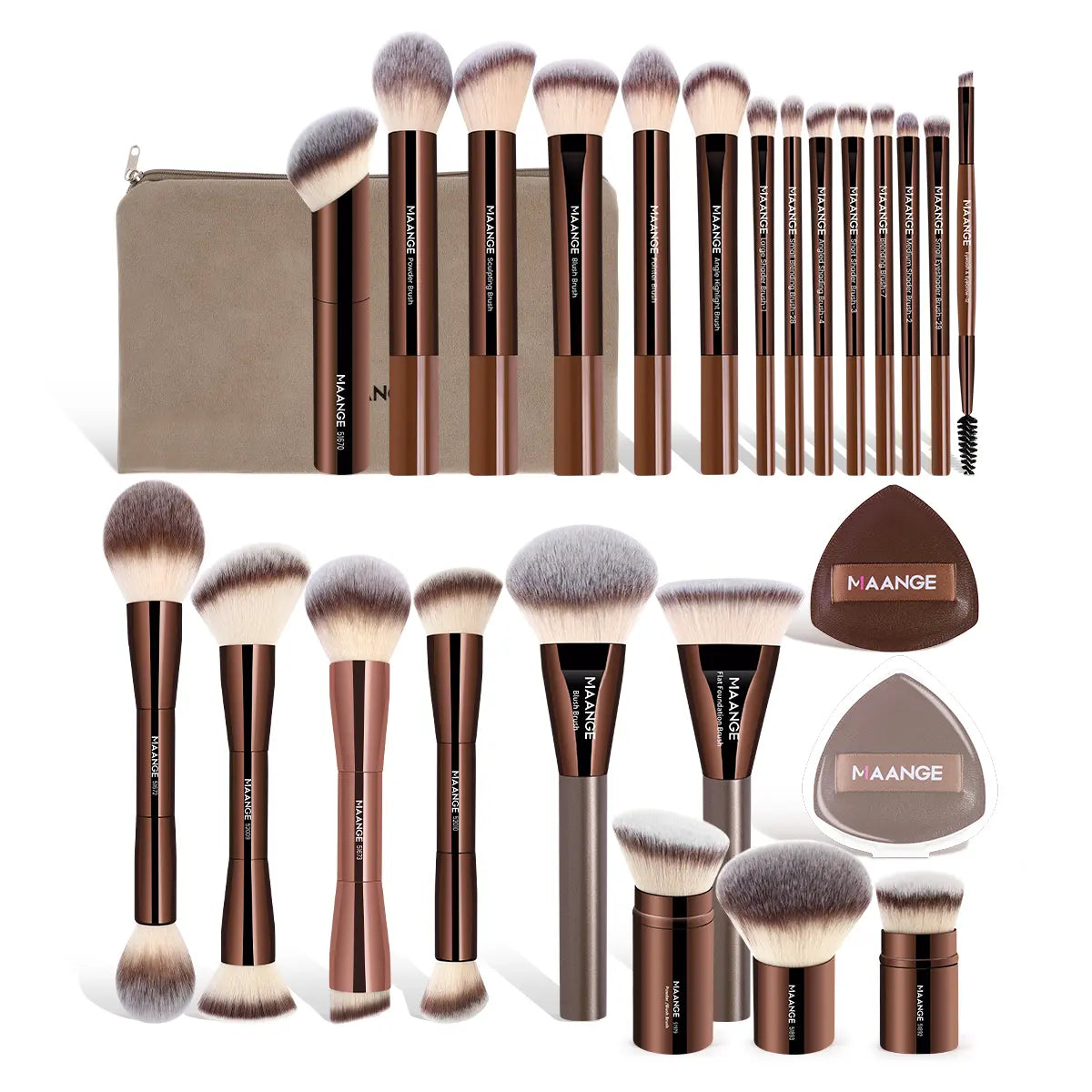 MAANGE Makeup Brushes Set 1 Set Multifunctional Makeup Brushes for Powder Liquid Cream Makeup Tools for Women Cosmetics Brushes Set Makeup Kits Makeup Brushes Set Makeup Tools Cosmetics Kits Concealer Brush,#Dealsforyoudays#Backtoschool#Sohochic
