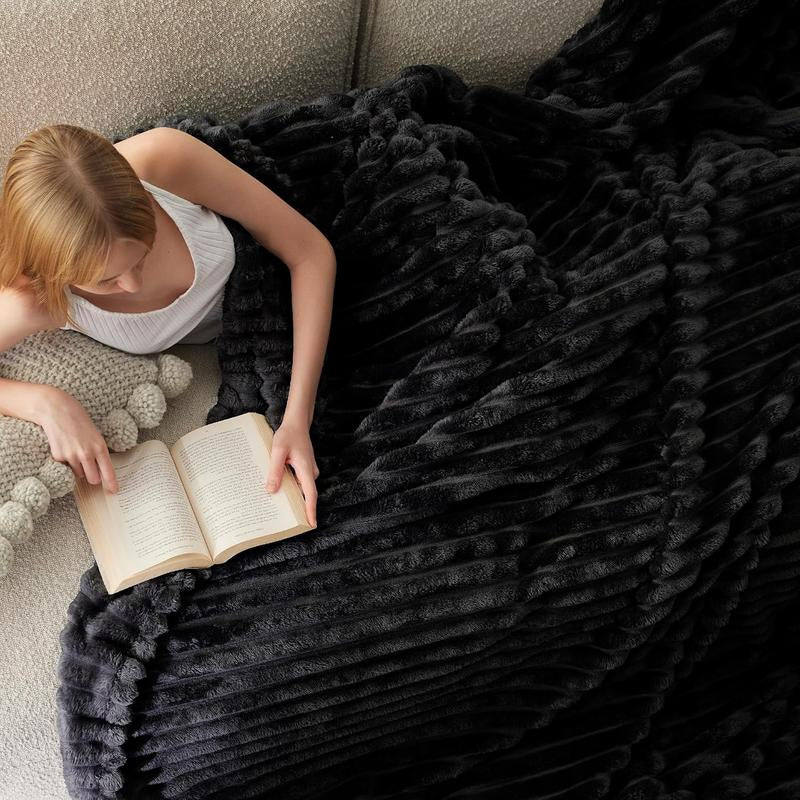 【Backtoschool】Bedsure Luxury Corduroy Fleece Sleep Blanket- Ultra Soft, Warm, Cozy Extra Soft Baby Blanket for Sofa, Bed, Nursery Ideal Seasonal Gift Solid Yellow Color, Lightweight Comforter, House Decor, Bedroom Items, Nursery Room