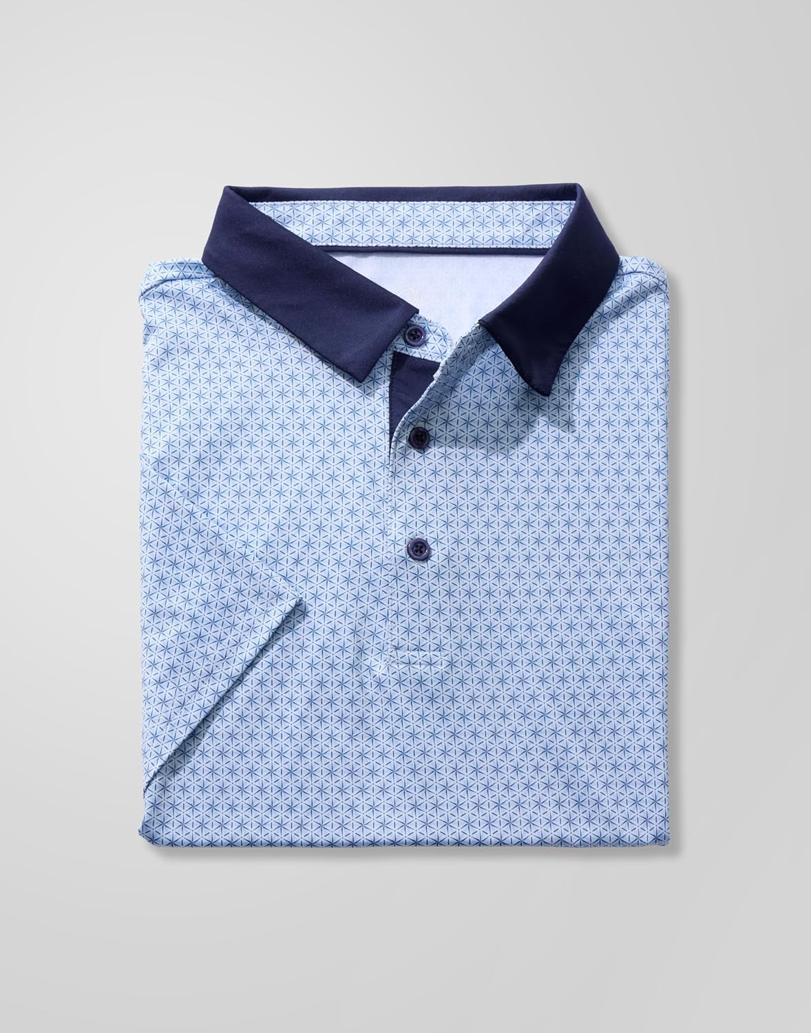 Men'S Golf Polo Shirts Print Short Sleeve Dry Fit Collared Shirt