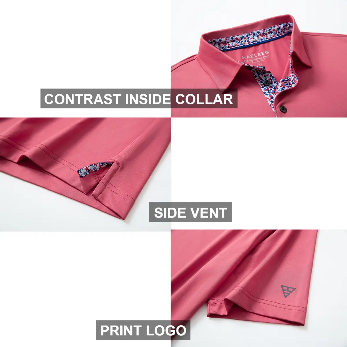 MAELREG Mens Polo Shirts Short Casual Dry Fit Performance Designed Collared Golf Polo Shirts for Men plus Size Men'S Tops