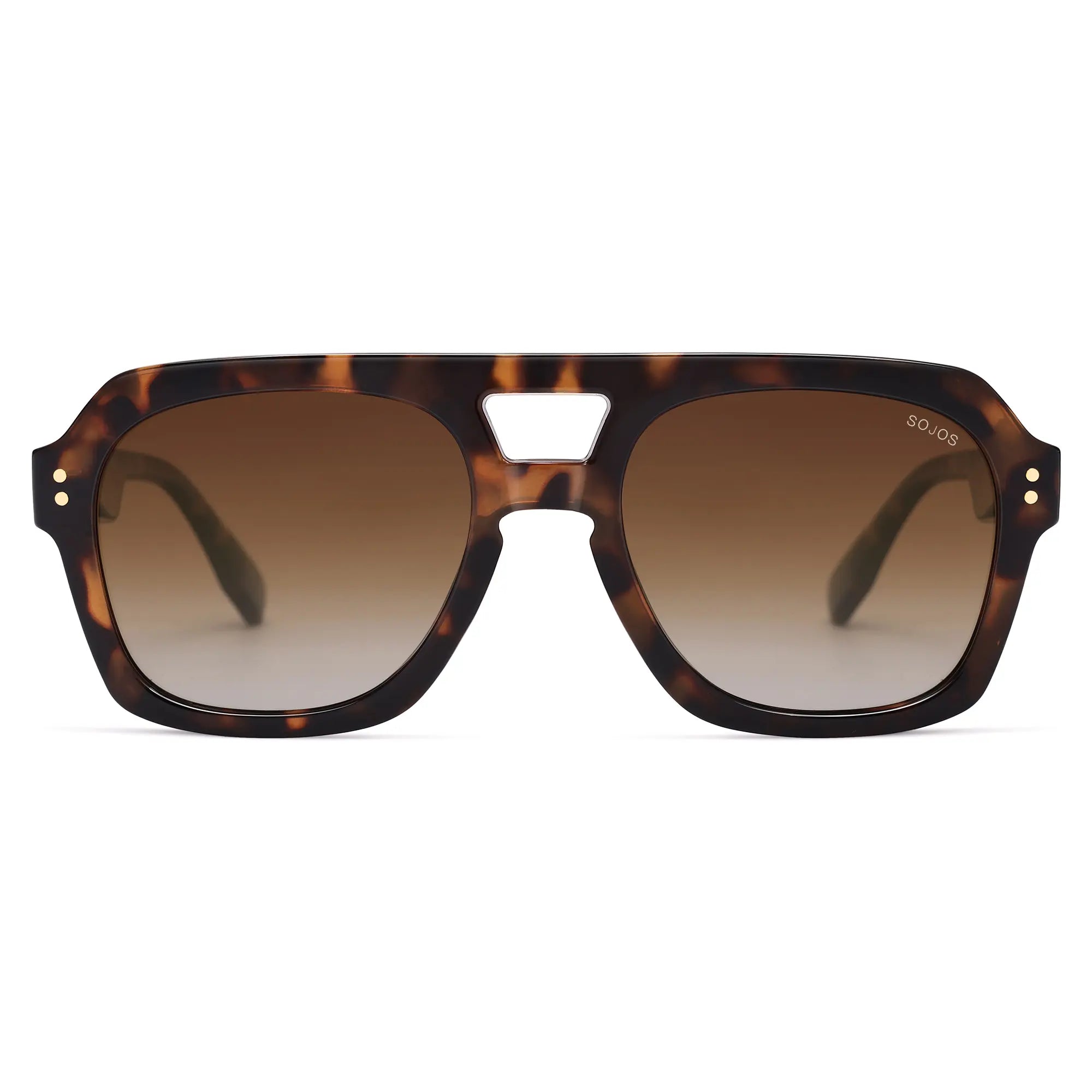 SOJOS Retro Thick Polarized Aviator Sunglasses for Women Bold Square Pilot Shades